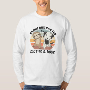 Camiseta Facilmente Distraído Por Calhas E Cães