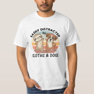 Camiseta Facilmente Distraído Por Calhas E Cães