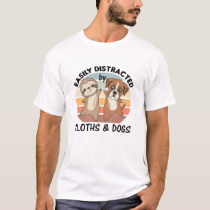 Camiseta Facilmente Distraído Por Calhas E Cães