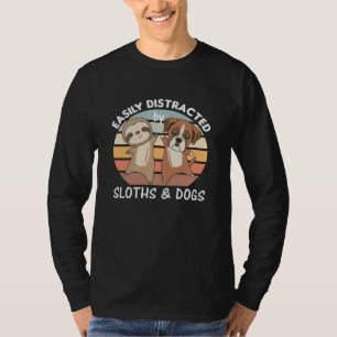Camiseta Facilmente Distraído Por Calhas E Cães