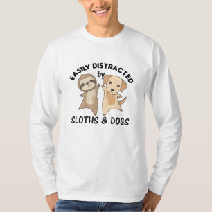 Camiseta Facilmente Distraído Por Calhas E Cães