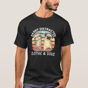 Camiseta Facilmente Distraído Por Calhas E Cães