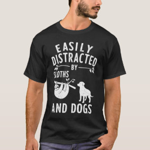 Camiseta Facilmente Distraído Por Calhas E Cães