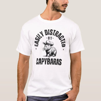 Camiseta Facilmente distraído por Capybaras