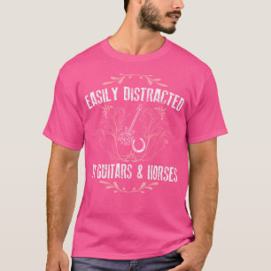 Camiseta Facilmente Distraído Por Cavalos De Montaria De Gu