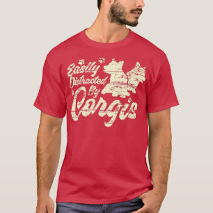 Camiseta Facilmente Distraído Por Corgis, Funny Dog Owner P
