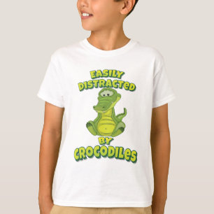 Camiseta Facilmente Distraído Por Crocodilos