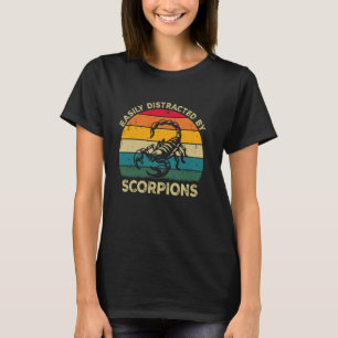 Camiseta Facilmente Distraído Por Escorpiões, Engraçado Cut