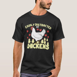 Camiseta Facilmente Distraído Por Fazendeiro Amante De Gali