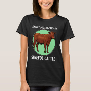 Camiseta Facilmente Distraído por Gado Senepol Vaca Senepol