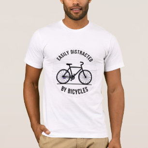 Camiseta Facilmente Distraído Por Gráfico De Bicicletas