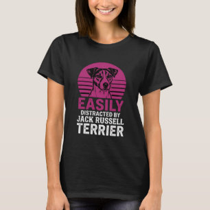 Camiseta Facilmente Distraído Por Jack Russell Terrier