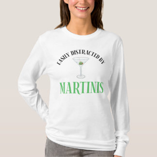 Camiseta Facilmente Distraído Por Martinis