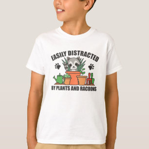 Camiseta Facilmente Distraído Por Plantas E Calções