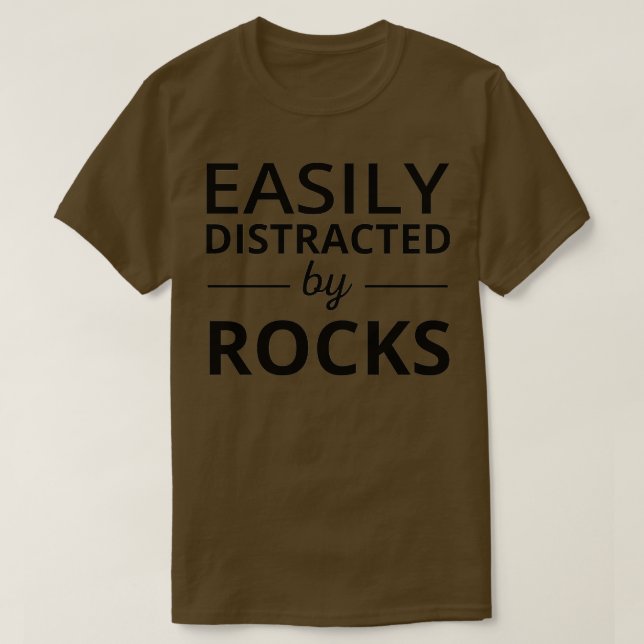 Camiseta Facilmente Distraído Por Rocks Geology Gifts Cute (Frente do Design)