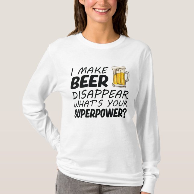 Camiseta Faço a cerveja desaparecer (Frente)