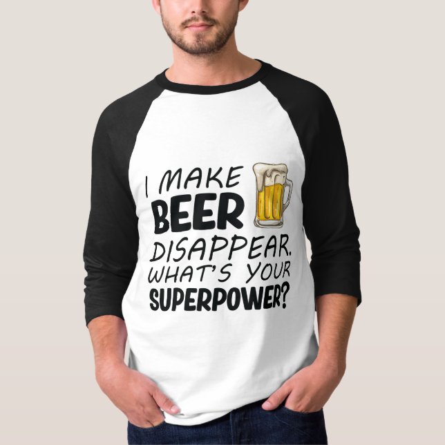 Camiseta Faço a cerveja desaparecer (Frente)