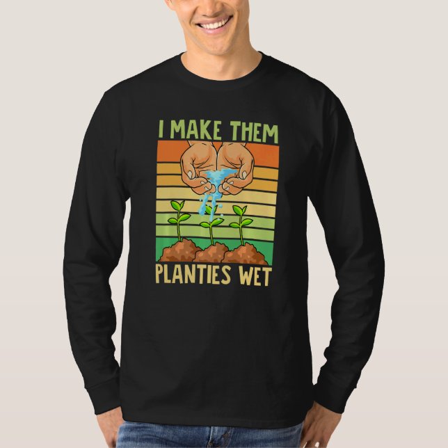 Camiseta Faço-Lhes Planta Molhada. (Frente)