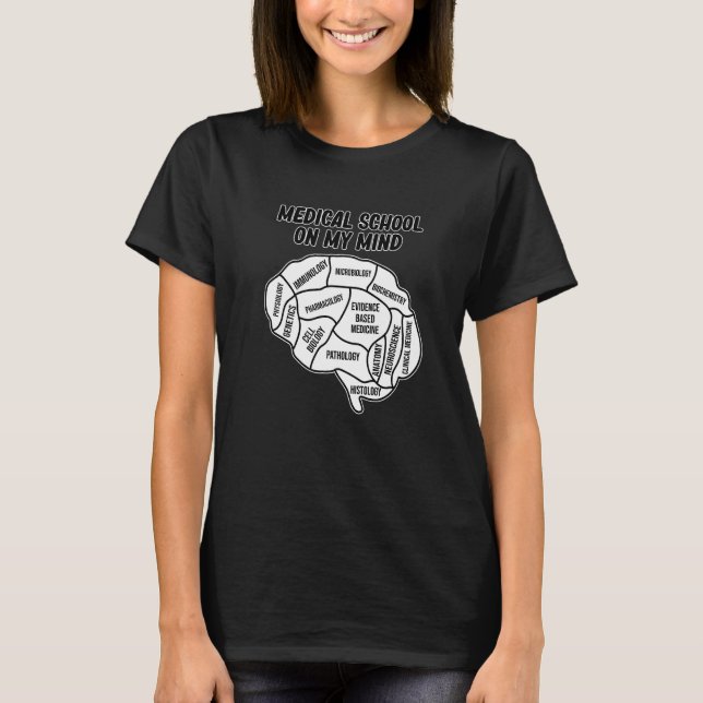 Camiseta Faculdade De Medicina Sobre Estudantes De Mente Mé (Frente)