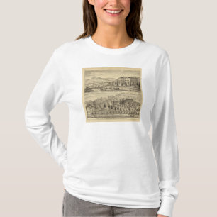 Camiseta Faculdade fêmea de roda, rodando