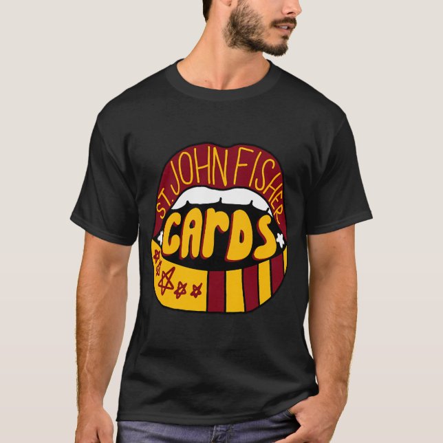 Camiseta faculdade st. john fisher lábios (Frente)