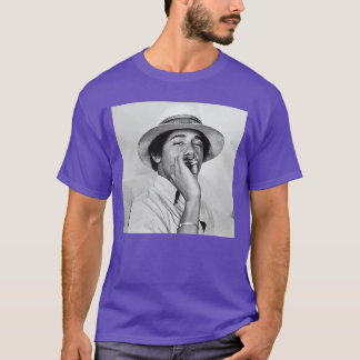 Camiseta Faculdade Young Obama fumando Barack Obama vintage