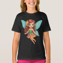 Camiseta Fada Adorável com Asas e Vestido Coloridos