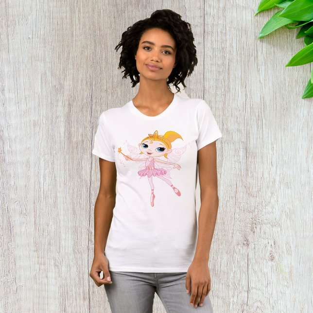 Camiseta Fada Ballerina Womens T-Shirt (Criador carregado)