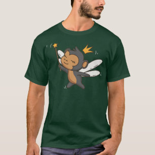 Camiseta Fada Chimpanzé Selvagem Animais Místicos Chimp Fa