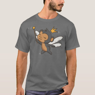 Camiseta Fada Chimpanzé Selvagem Animais Místicos Chimp Fa