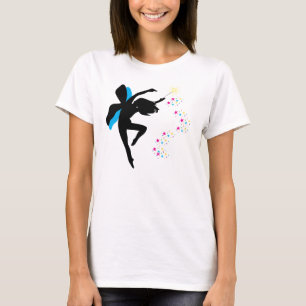 Camiseta Fada com varinha/t-shirt das estrelas