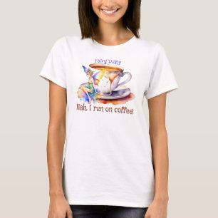 Camiseta Fada corre no café