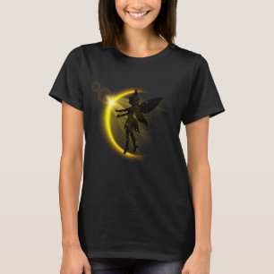 Camiseta Fada da Lua Dourada – Arte Noturna Feminina Celest