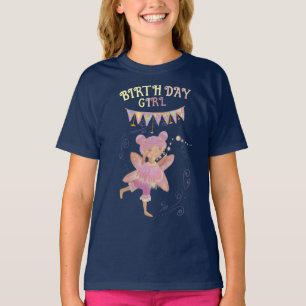 Camiseta fada de aniversário bonita