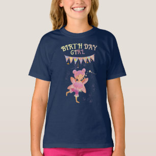 Camiseta fada de aniversário bonita