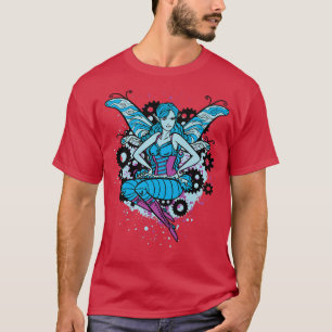 Camiseta Fada de asas azuis com design de atitudeT-Shirt