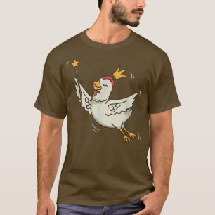 Camiseta Fada de frango Farmer Fazenda Mística Fada de Fran