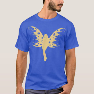 Camiseta fada de granada de chavão de chavão com asas mulhe