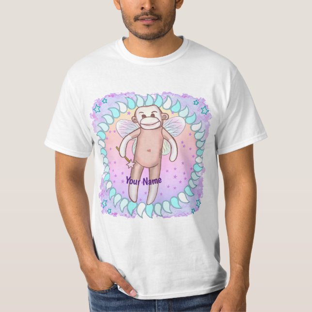Camiseta Fada de macaco de meia  (Frente)