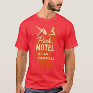Camiseta Fada de Motel Rosa - Cherokee, NC Retro 50 e 60 Ro