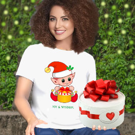 Camiseta Fada de Natal Bonito e Alegre