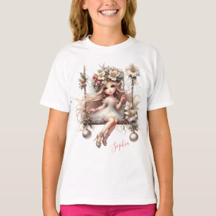Camiseta Fada de Natal Branca