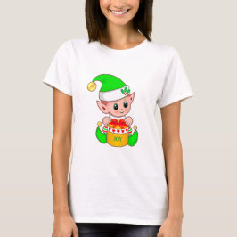 Camiseta Fada de Natal verde fofo