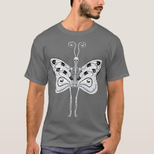 Camiseta Fada de pelúcia do Skeleton grunge Butterf