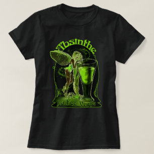 Camiseta Fada de Verte da taxa do La do absinto com vidro