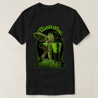 Camiseta Fada de Verte da taxa do La do absinto com vidro