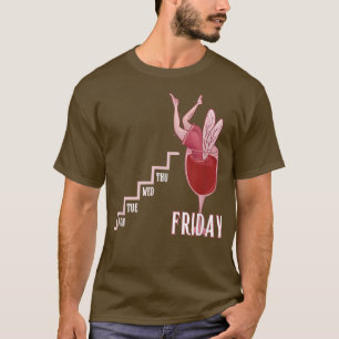 Camiseta Fada de Vinho Sexta-feira, amante de vinho, vinhei