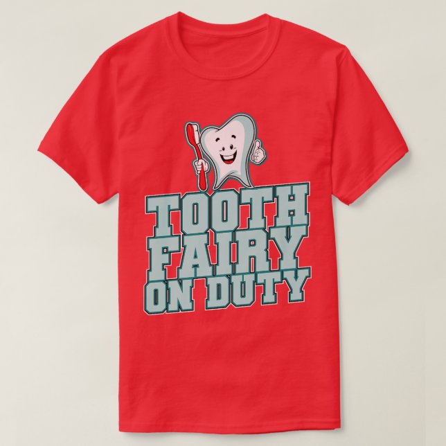 Camiseta Fada dentária em funcionamento (Frente do Design)