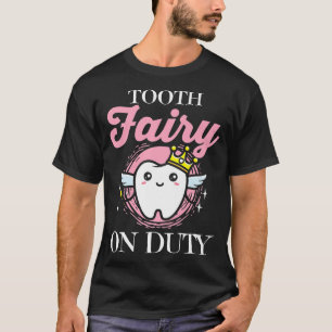 Camiseta Fada dentária sobre dentes dentários de serviço Hi