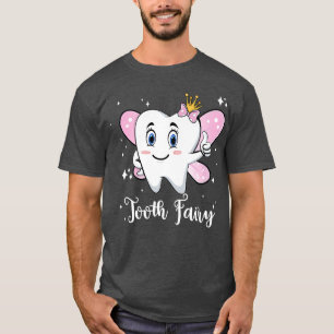 Camiseta Fada Dente Fada Frita Figurinos Adultos Crianças D